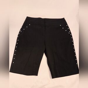 INC - Black Bermuda Shorts w/ Silver Studs - (2)